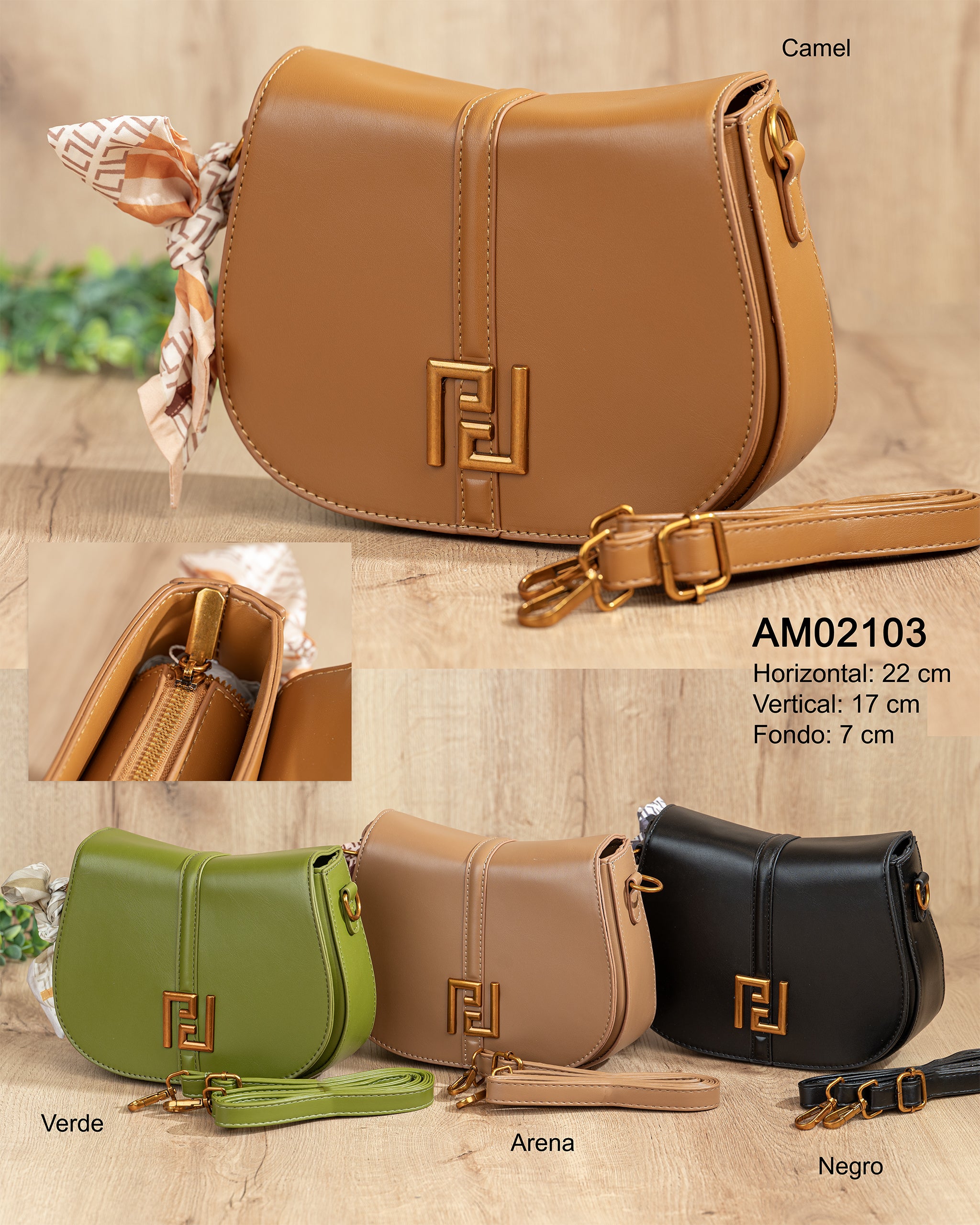 👜 Bolso Media Luna AM02103: Distinción y Acabados de Lujo